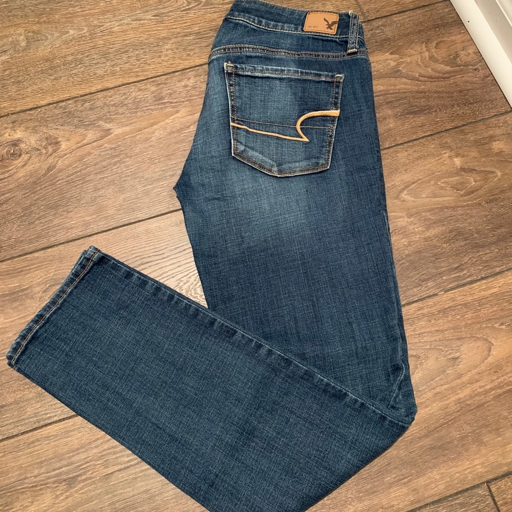 AE skinny super stretch kick jean
